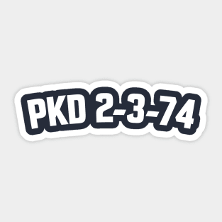 PKD 2 3 74 Sticker